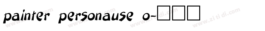 painter personause o字体转换